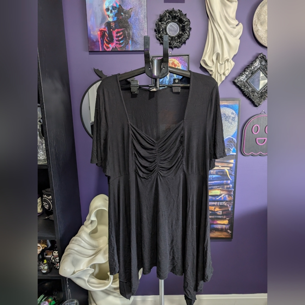 Torrid Black Ruched Women's Blouse